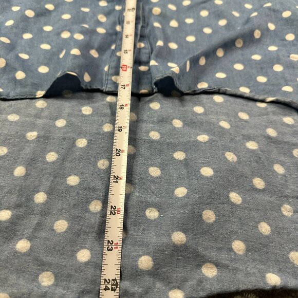 Gracia Polka Dot Hi-Low Button Blouse Size L - Picture 2 of 5